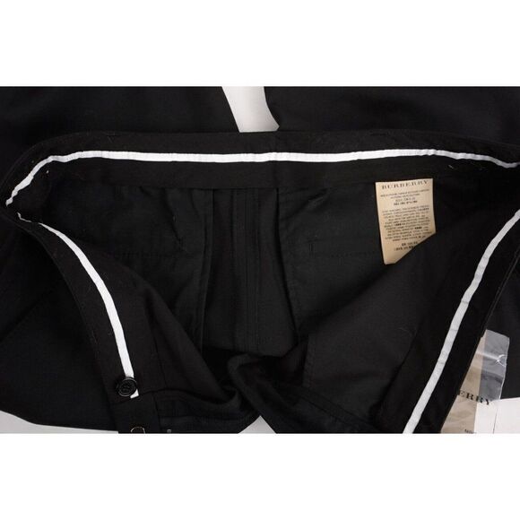 Burberry Womens Wool Dress Pants Trousers US 10 Black NWT - Picture 7 of 8